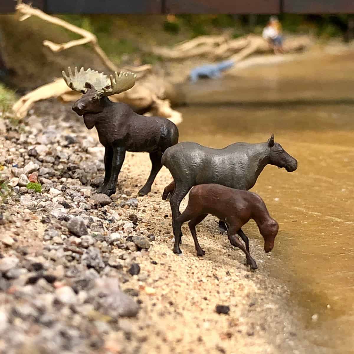 HO scale model moose